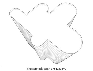 ilustración 3d del vector de construcción de arquitectura 