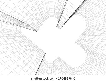 architecture building vector 3d illustration 