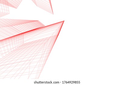 architecture building vector 3d illustration 
