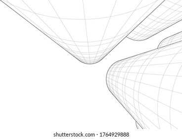 ilustración 3d del vector de construcción de arquitectura 