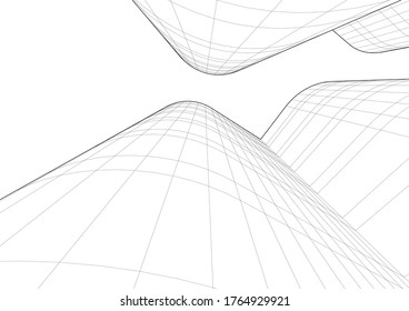 architecture building vector 3d illustration 
