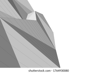 architecture building vector 3d illustration 
