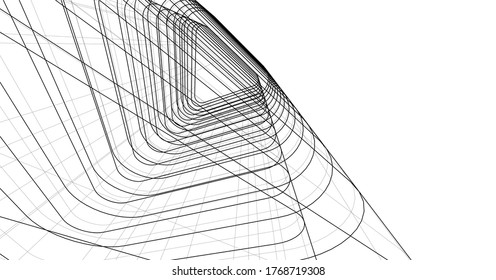architecture building vector 3d illustration 
