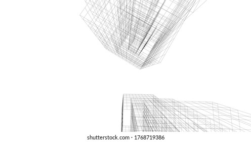 architecture building vector 3d illustration 