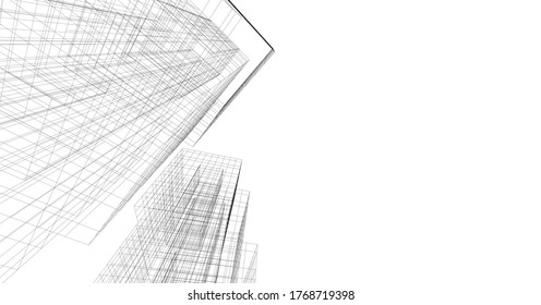 architecture building vector 3d illustration 