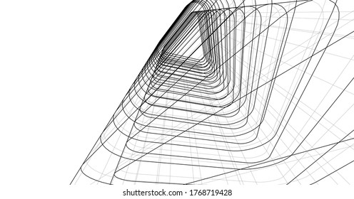 ilustración 3d del vector de construcción de arquitectura 