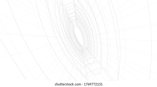 architecture building vector 3d illustration 