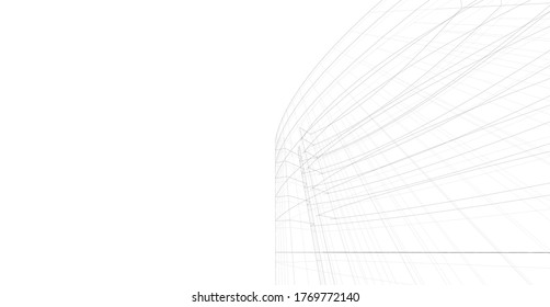 ilustración 3d del vector de construcción de arquitectura 