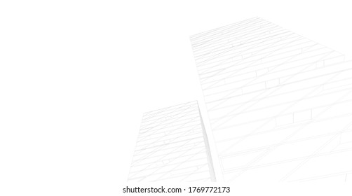 architecture building vector 3d illustration 