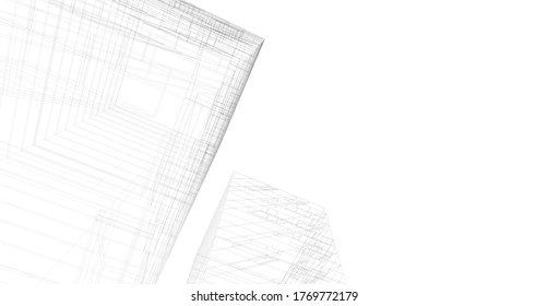 architecture building vector 3d illustration 