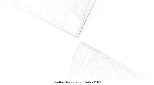 architecture building vector 3d illustration 