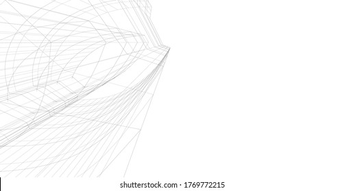 architecture building vector 3d illustration 