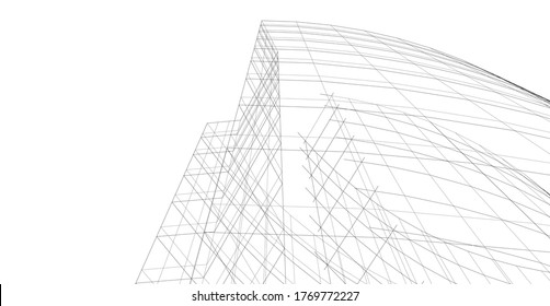architecture building vector 3d illustration 