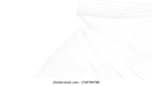 ilustración 3d del vector de construcción de arquitectura 