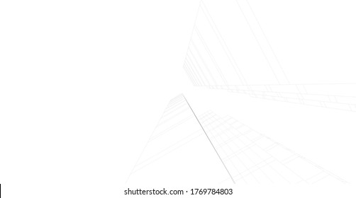 architecture building vector 3d illustration 