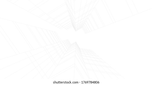 architecture building vector 3d illustration 