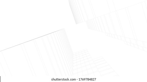 ilustración 3d del vector de construcción de arquitectura 