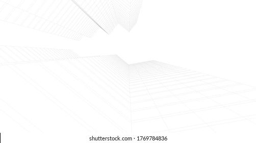 architecture building vector 3d illustration 