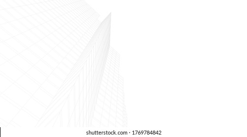 architecture building vector 3d illustration 