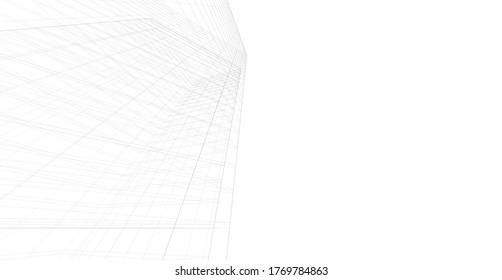 architecture building vector 3d illustration 