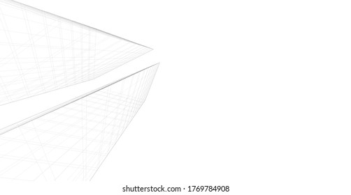 architecture building vector 3d illustration 