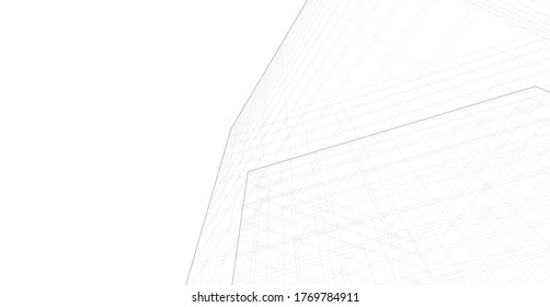 ilustración 3d del vector de construcción de arquitectura 