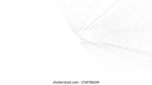 ilustración 3d del vector de construcción de arquitectura 