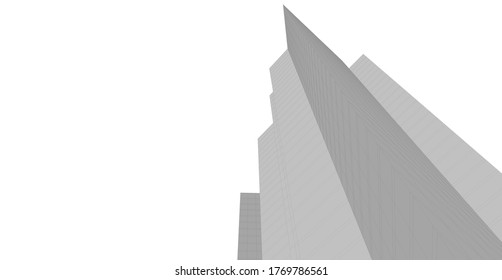 architecture building vector 3d illustration 