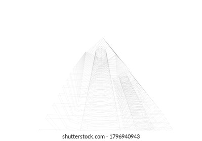 architecture building vector 3d illustration 