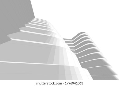 architecture building vector 3d illustration 