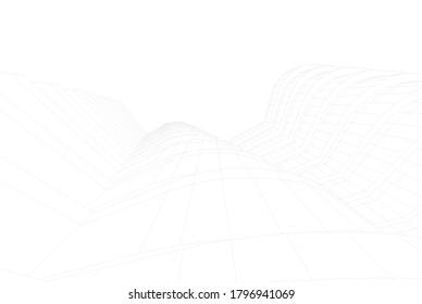 ilustración 3d del vector de construcción de arquitectura 