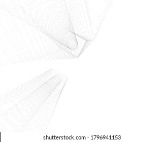 ilustración 3d del vector de construcción de arquitectura 