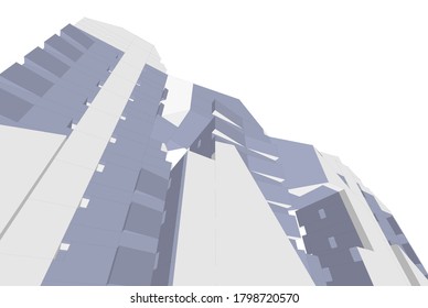 architecture building vector 3d illustration 