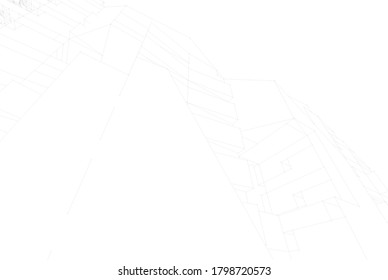 architecture building vector 3d illustration 