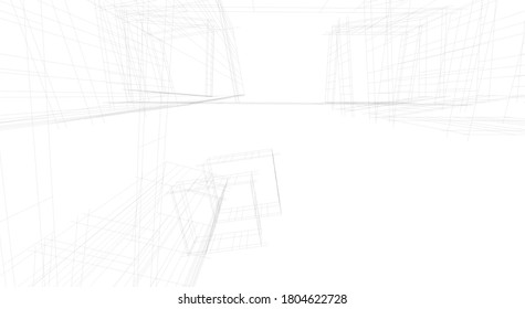 architecture building vector 3d illustration 