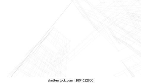 ilustración 3d del vector de construcción de arquitectura 