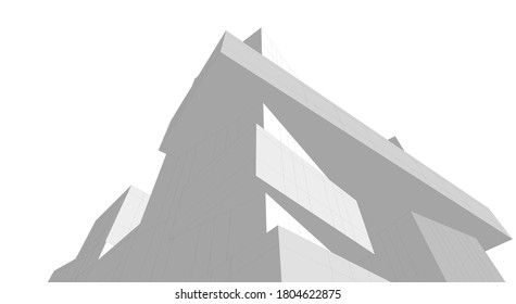 architecture building vector 3d illustration 