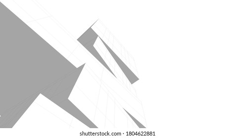 architecture building vector 3d illustration 