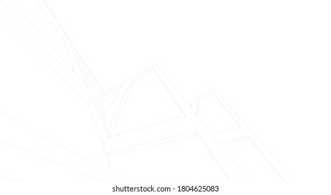 ilustración 3d del vector de construcción de arquitectura 