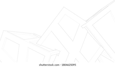 architecture building vector 3d illustration 