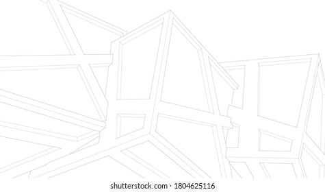 architecture building vector 3d illustration 