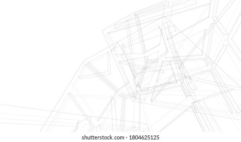 architecture building vector 3d illustration 