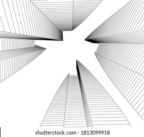 ilustración 3d del vector de construcción de arquitectura 