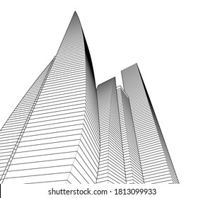 architecture building vector 3d illustration 