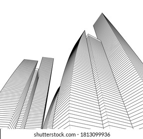 architecture building vector 3d illustration 
