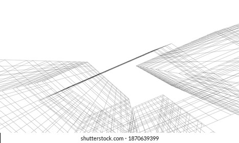 architecture building vector 3d illustration