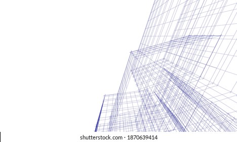 architecture building vector 3d illustration