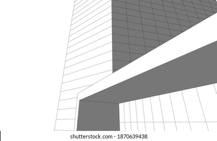 architecture building vector 3d illustration