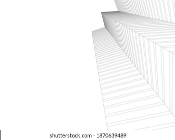 architecture building vector 3d illustration
