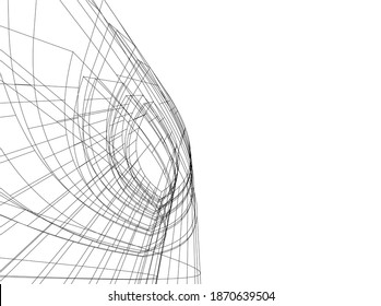 architecture building vector 3d illustration